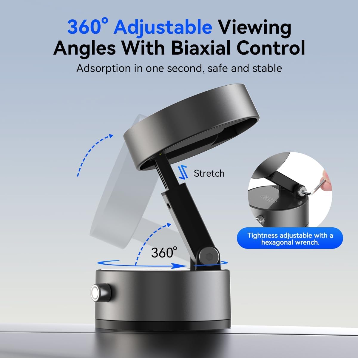 Magnetic + Vacuum Suction Phone Holder